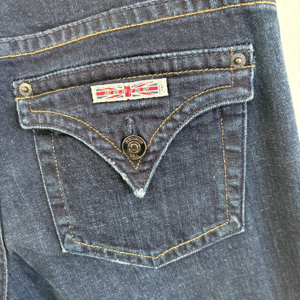 Hudson Signature Bootcut Jeans 29 Tall 34” Dark Wash Y2K Made USA